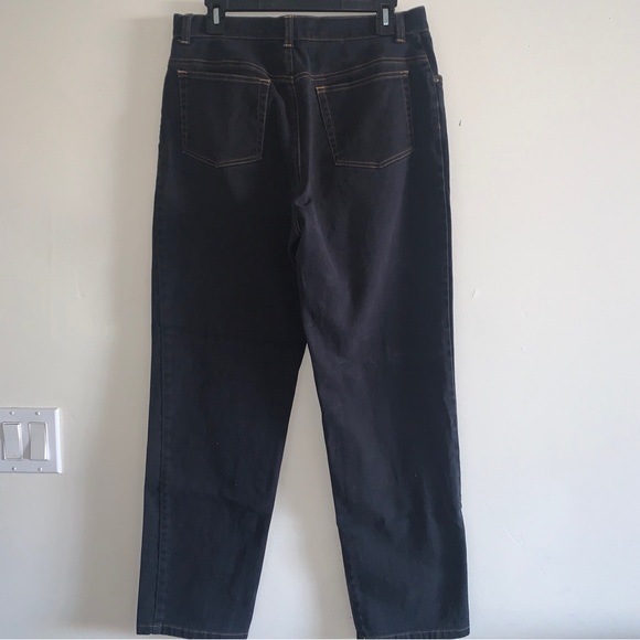 JONES NEW YORK Womens Black Stretch Canvas Pants Size 10 (30 Inseam) Jeans - Picture 5 of 6